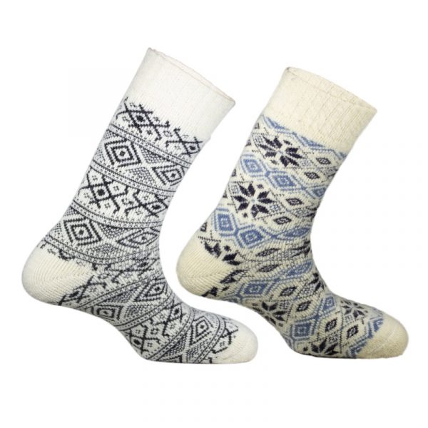 Calcetines dibujo nórdico - lana merino